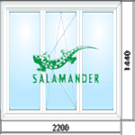 Trehstvorchatoe okno SALAMANDER